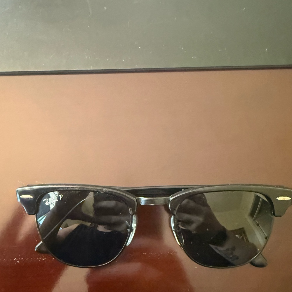 Ray-Ban Clubmaster Sunglasses - Black Frame with Dark Lenses Polarized